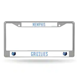 Rico Industries - Memphis Grizzlies Design NBA Chrome Metal License Plate Frame - Multi