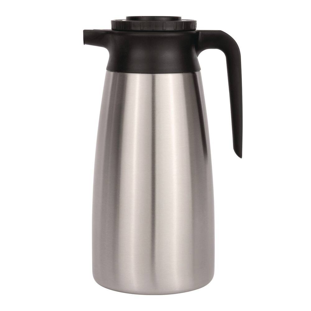 Angle. BUNN - BUNN 39430.0000 1.9 L Thermal Pitcher - Stainless Steel/Black - Stainless Steel/Black.
