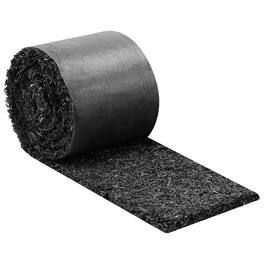 VEVOR - Rubber Mulch Mat Roll, 140 x 4.5 in, Recycled Rubber Permanent Mulch Edging Border, Natural-Looking Flower Barrier - Black