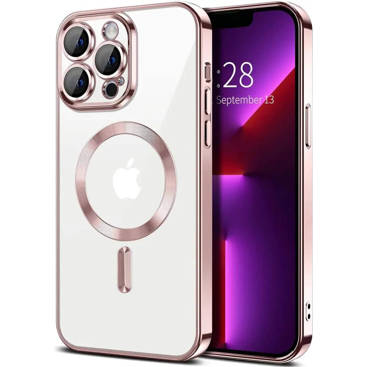 Entronix [Magnetic] Case for iPhone 13 Pro Max [Clear Back] Luxury