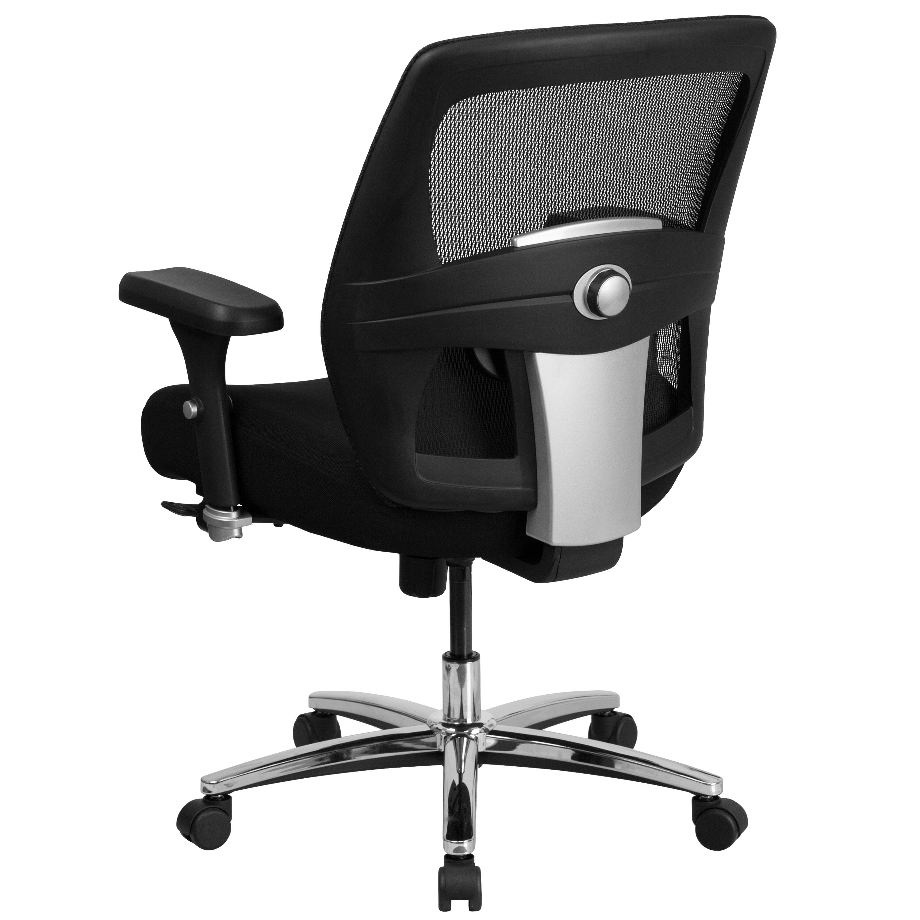 Alt View 5. Emma + Oliver - 24/7 Intensive Use Big & Tall 500 lb. Rated Mesh Executive Swivel Ergonomic Office Chair with Ratchet Back - Black.