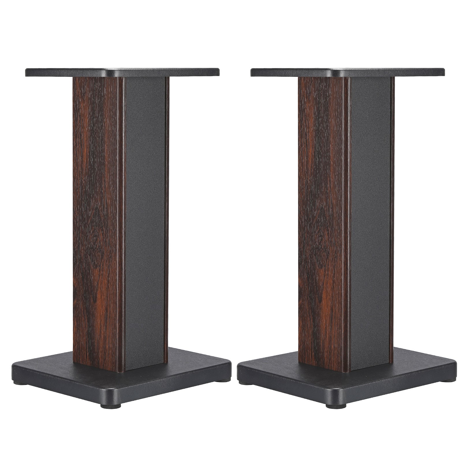Unique Bargains - Grain Speaker Stands (1 Pair), Hollow Design to Enhance Audio Reduce Vibration for Bookshelf Speakers - Wood