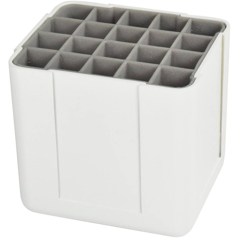 Angle. Deflecto - Deflecto Interlocking Marker Organizer 4.30 x 4.40 x 3.40 Desktop Portable Stackable White - White.