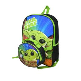 UPD - Star Wars Baby Yoda Backpack 16" with Lunch Bag from the Mandalorian - Multicolored