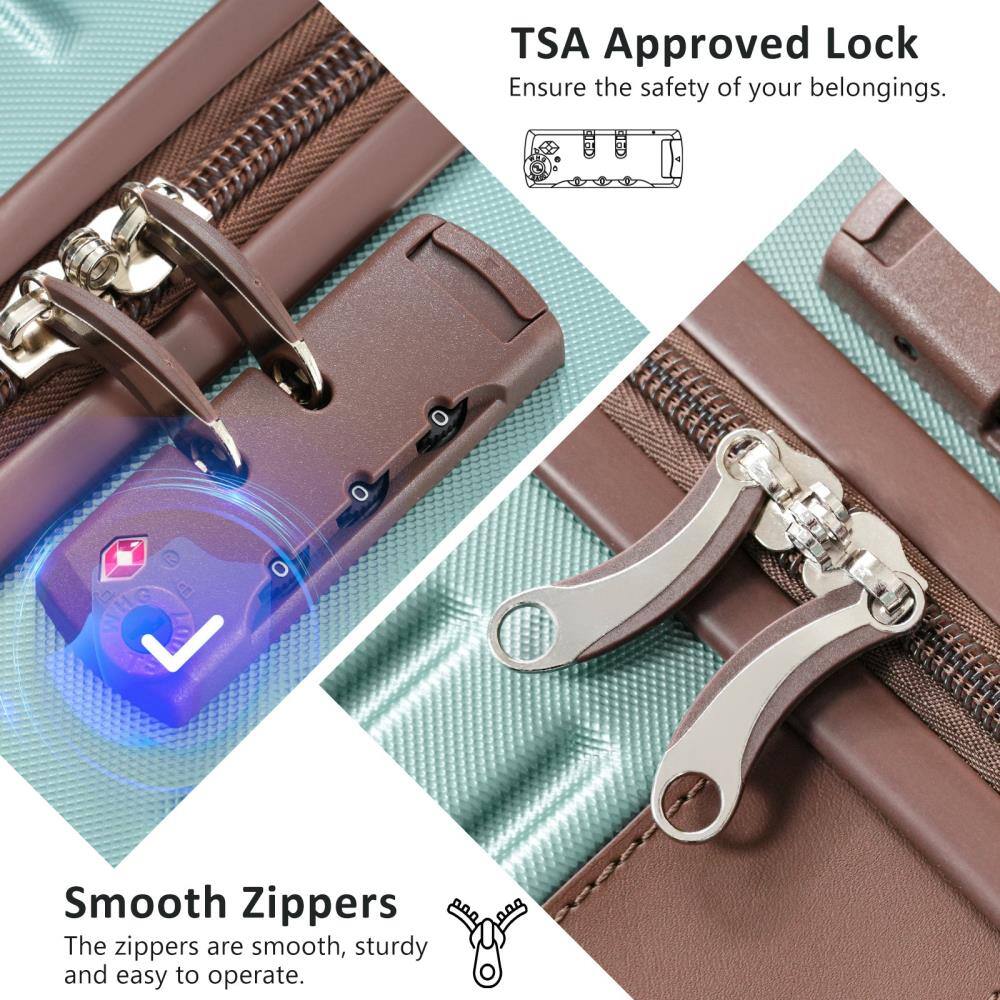 TSA Approved Lock  
Ensure the safety of your belongings.

Smooth Zippers  
The zippers are smooth, sturdy and easy to operate.