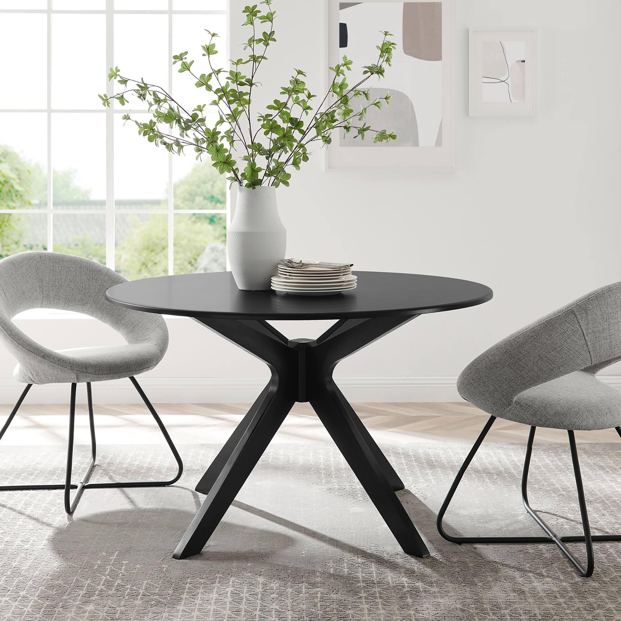 Traverse 47" Dining Table by Modway - Black Black