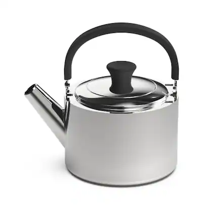 Front. Demeyere - Demeyere Resto 4.7-qt Stainless Steel Tea Kettle - Stainless Steel.
