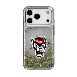 Keyscaper - NCAA - NC State Wolfpack Linen Logo iPhone Glitter Case - 14 - Multicolor