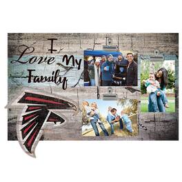 Fan Creations - Atlanta Falcons 11" x 19" I Love My Family Clip Photo Frame - Multicolor