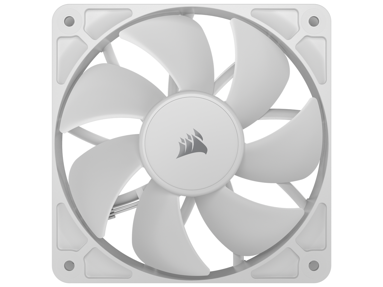 Alt View 3. CORSAIR - CORSAIR RS120 PWM 120mm Fan - White, Daisy-Chain PWM, AirGuide, Magnetic Bearing - White.