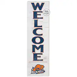 Jardine - Bucknell Bison 10'' x 35'' Indoor/Outdoor Welcome Sign - White