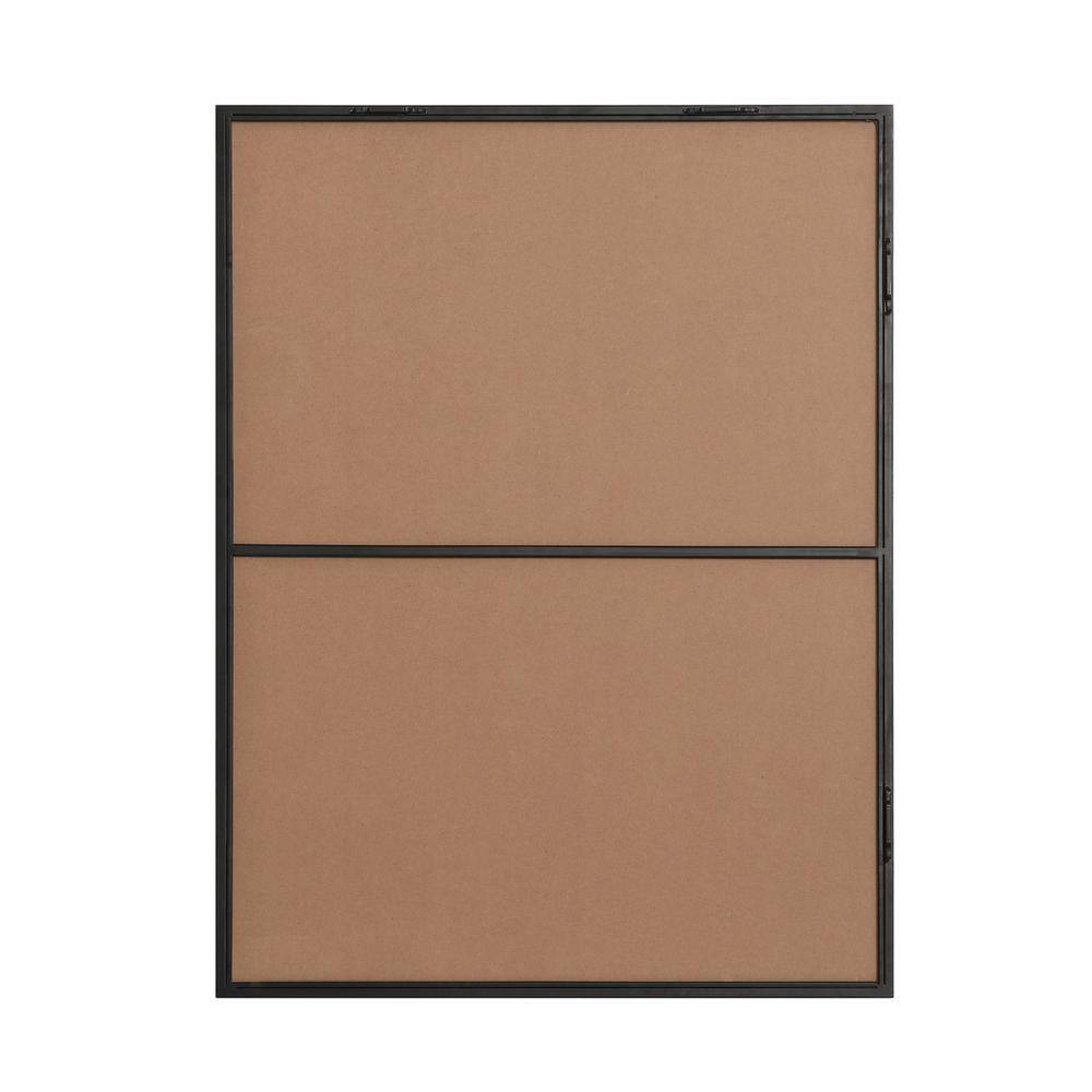 Angle. Elegant Decor - Metal frame rectangle mirror 27 inch in Black - Black.
