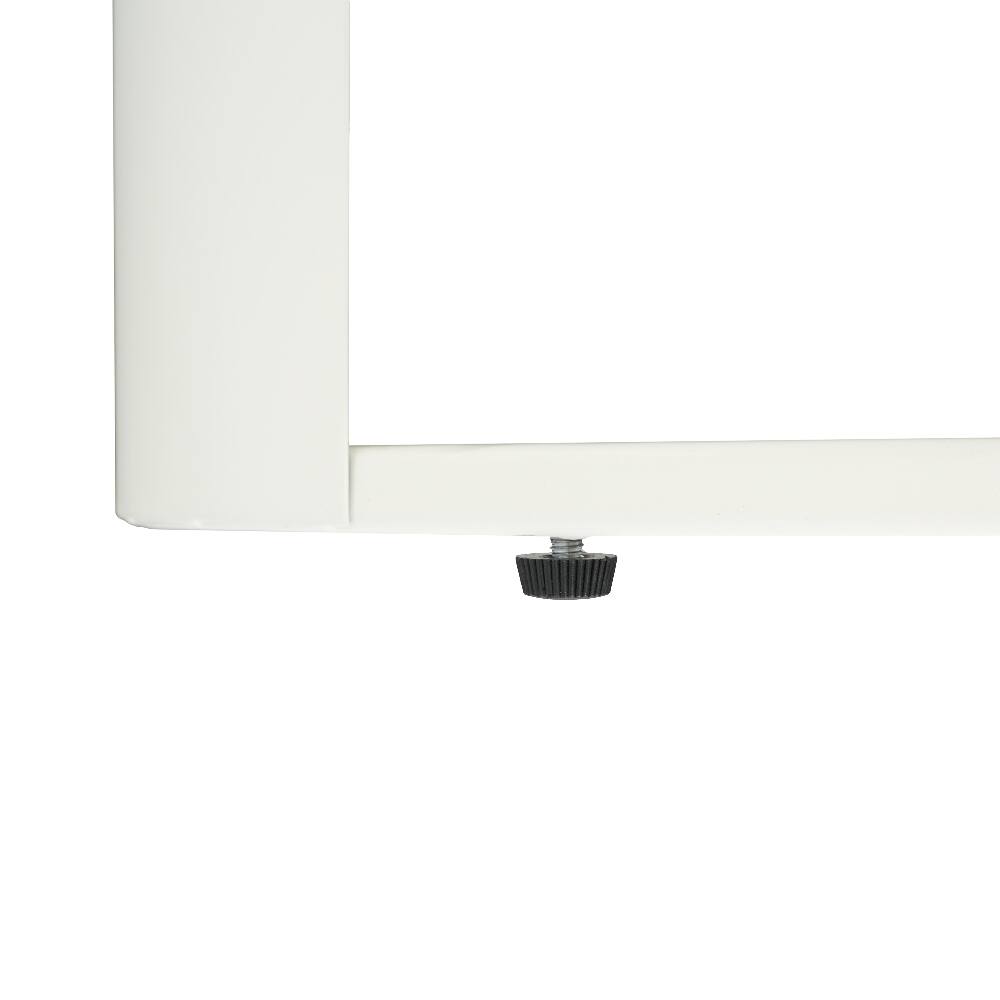 Alt View 7. Loheer - Loheer Round Metal Side Table 3-Tier Sliding Door End Table Matte White - White.