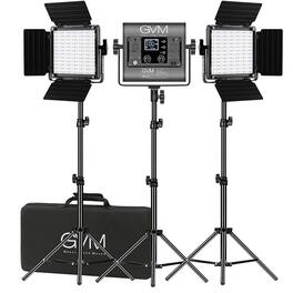 GVM - 800D-RGB LED Studio 3-Video Light Kit