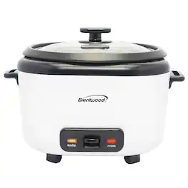 Brentwood - 20 Cups Cooked Rice Cooker with Steam Tray - White
