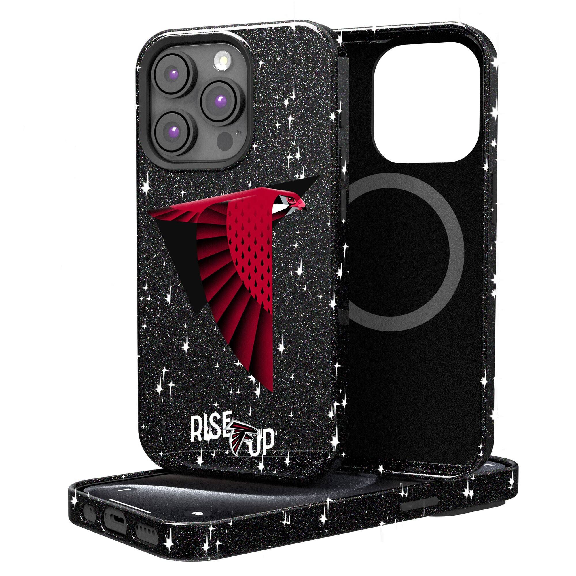 Keyscaper - NFL - Atlanta Falcons 2024 Illustrated Limited Edition Bling iPhone Case - 15 - Black
