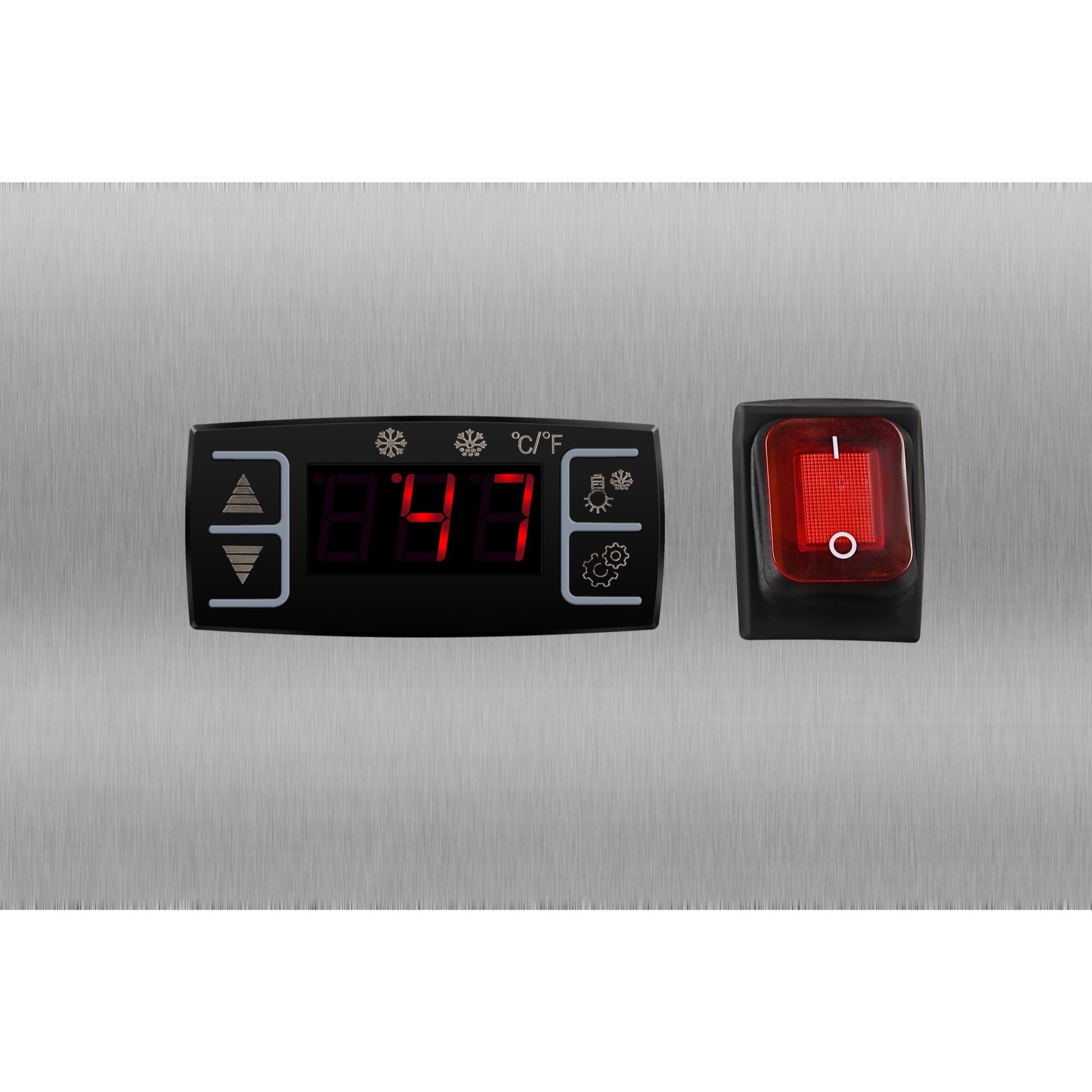 Alt View 8. Koolmore - 46 in. Countertop Gelato Display Case with 6 Pans and Built-in Glass Sneeze Guard in Stainless-Steel (KM-CGD6P) - Stainless-Steel.