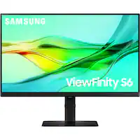 Samsung - 27" ViewFinity S6 (S60D) QHD HDR10 High Resolution Monitor (DisplayPort, HDMI, USB) - Black - Front_Zoom