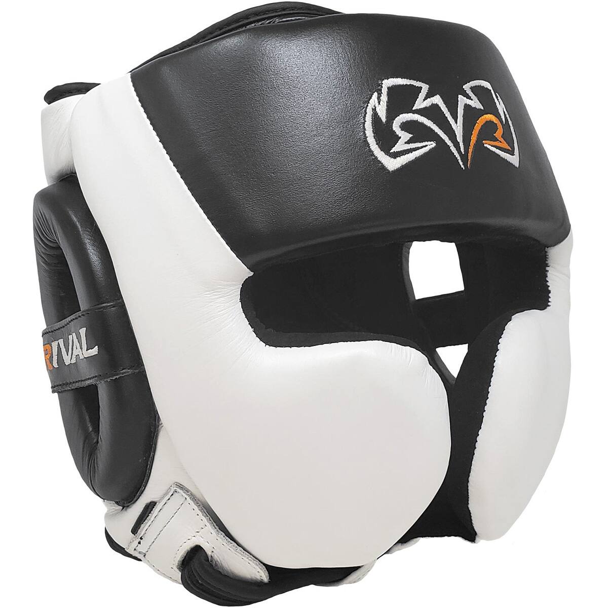 Front. RIVAL - Rival Boxing RHG30 Mexican Training Headgear - Medium - Black/White - Black/White.