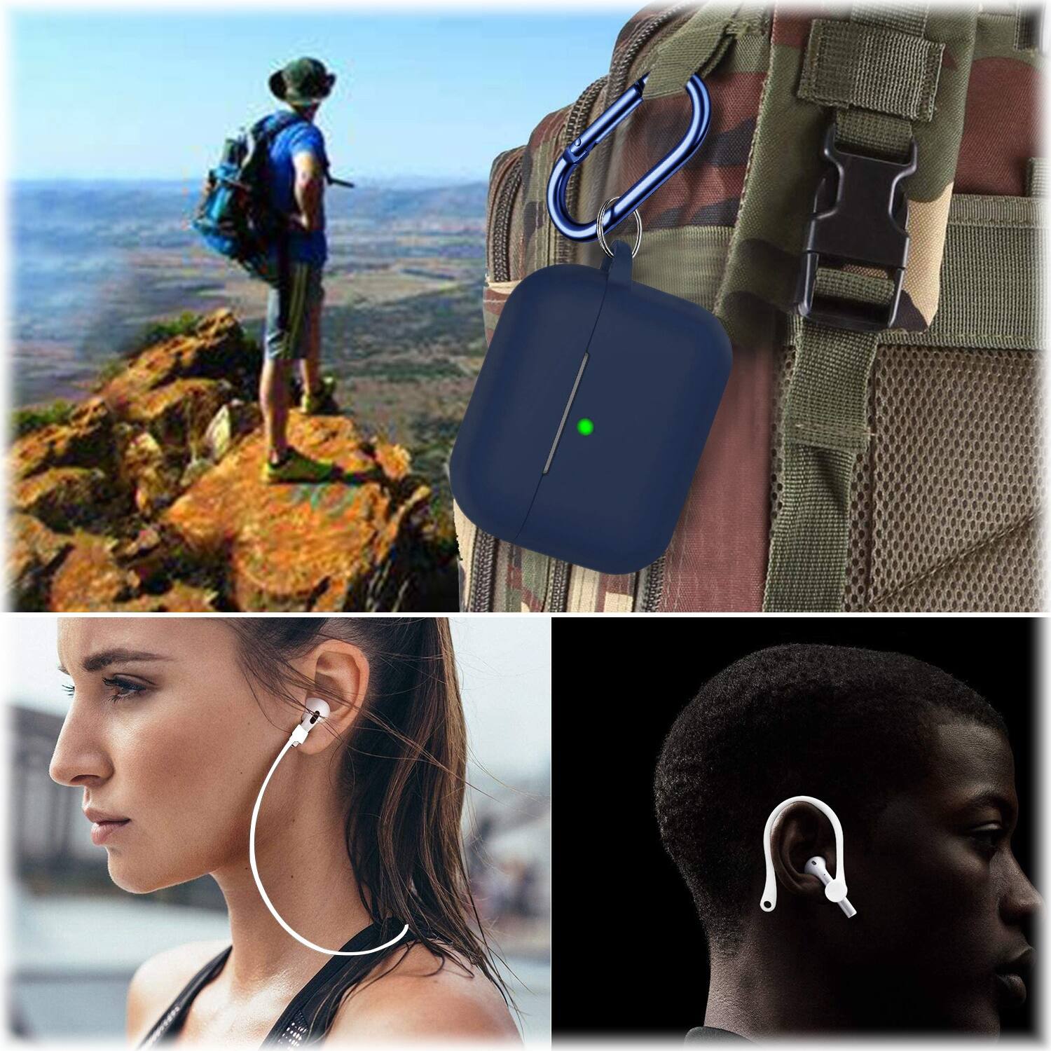 Alt View 15. SaharaCase - Silicone Case for Apple AirPods 3 (3rd Generation 2021) - Blue.