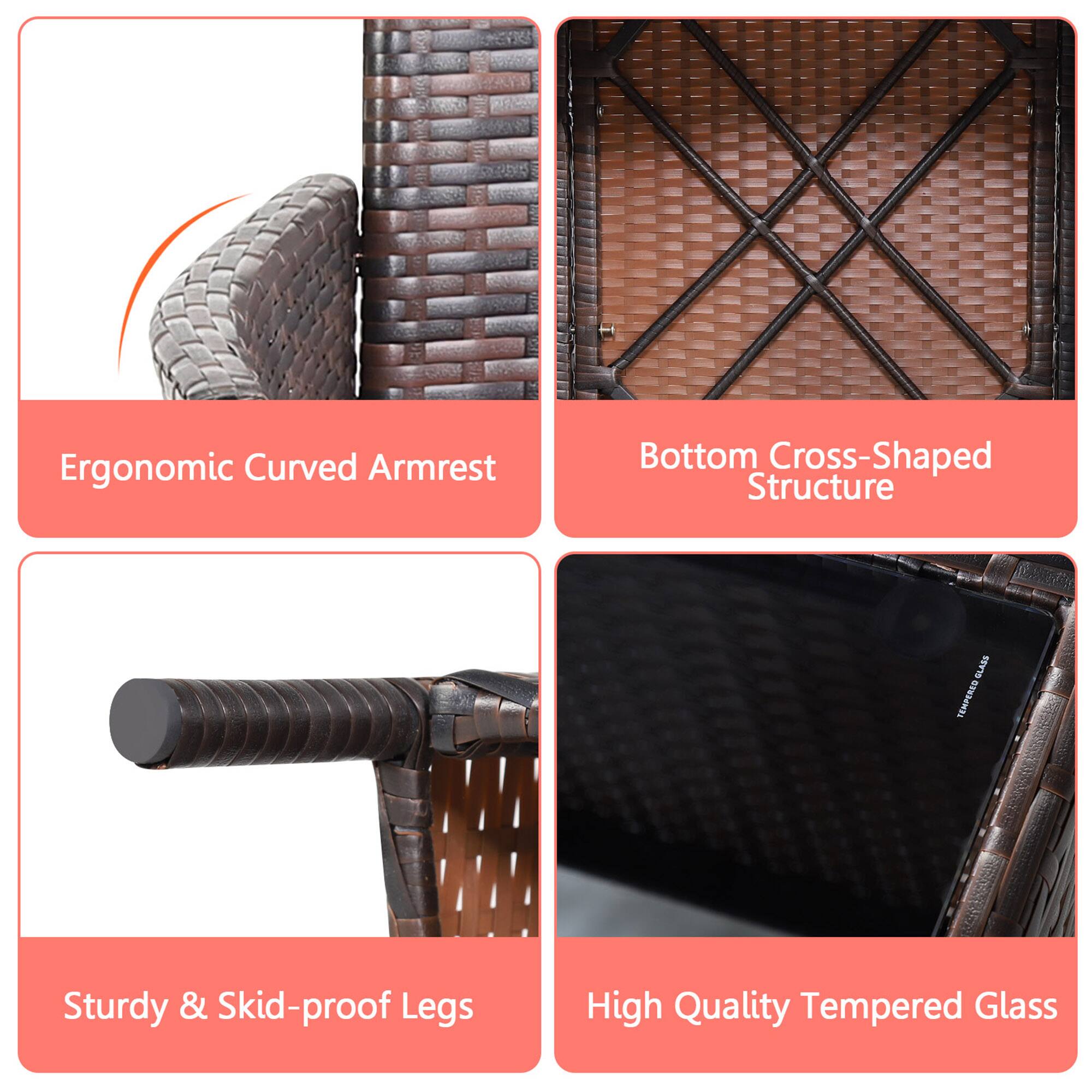 - Ergonomic Curved Armrest
- Bottom Cross-Shaped Structure
- Sturdy & Skid-proof Legs
- High Quality Tempered Glass