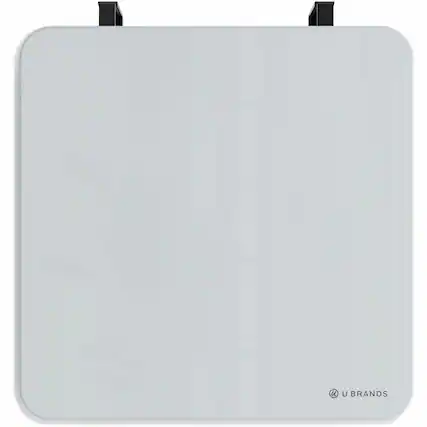 Front. U Brands - Magnetic Cubicle/Wall Glass Dry-Erase Board - 12 x 12.
