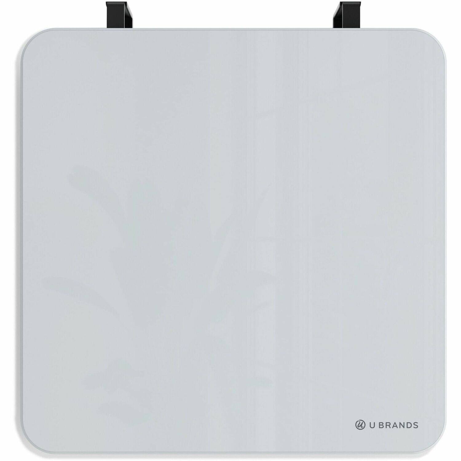 Front. U Brands - Magnetic Cubicle/Wall Glass Dry-Erase Board - 12 x 12.