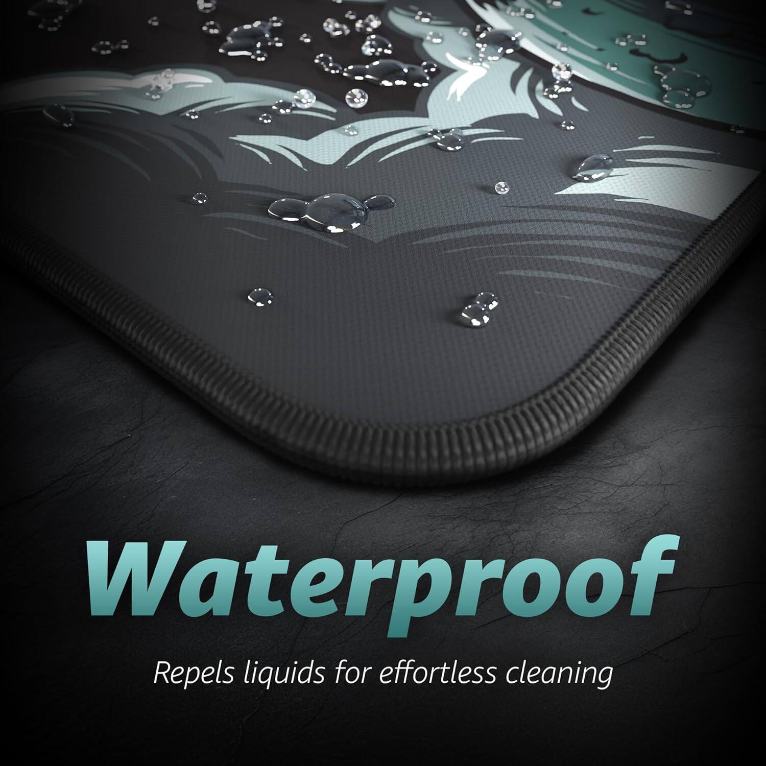 Waterproof  
Repels liquids for effortless cleaning