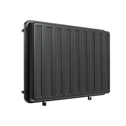 Front. Storm Shell - XL Weatherproof 44" Outdoor TV and Soundbar Enclosure - Black.