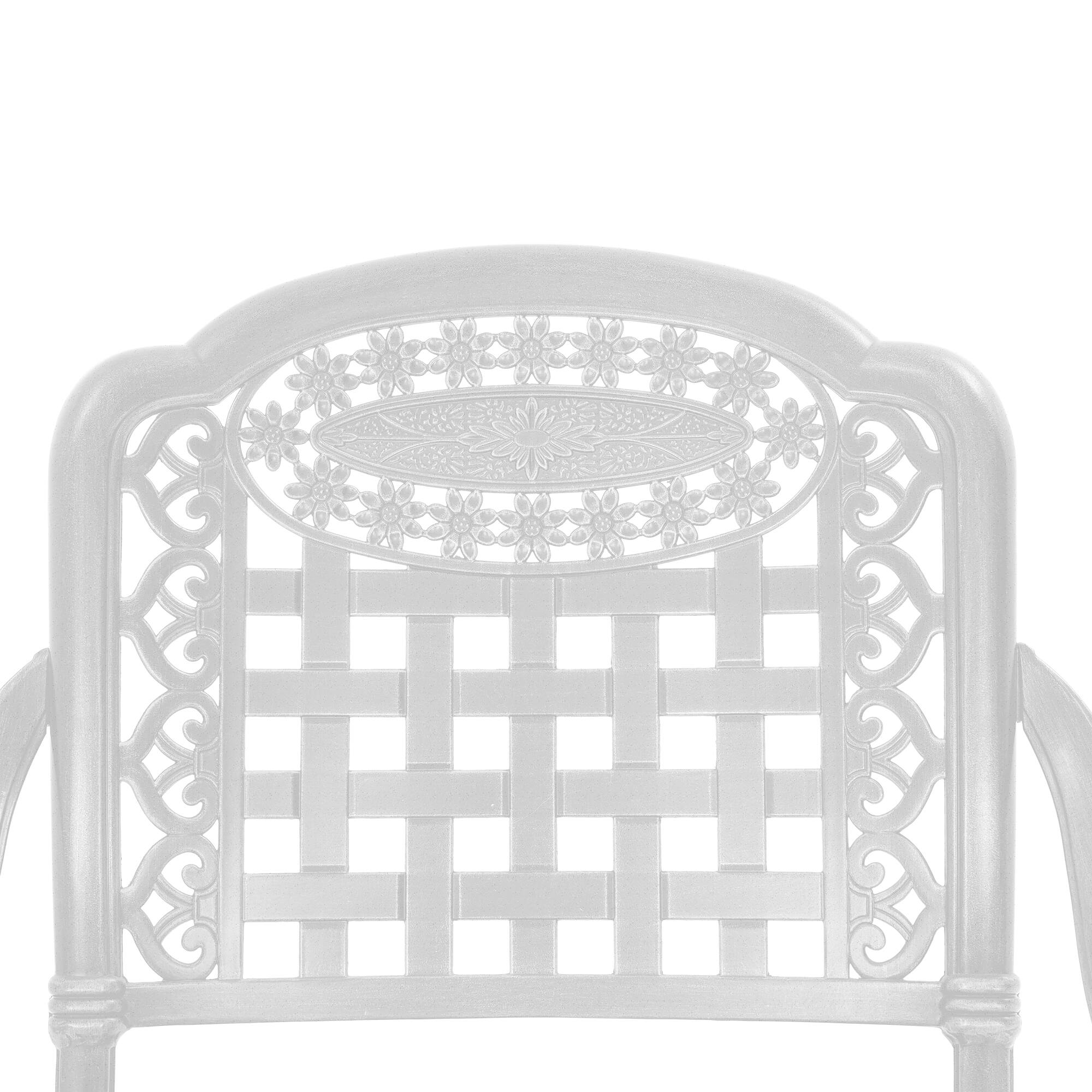 Alt View 1. Mondawe - 2 Piece Cast Aluminum Dining Chair - White.