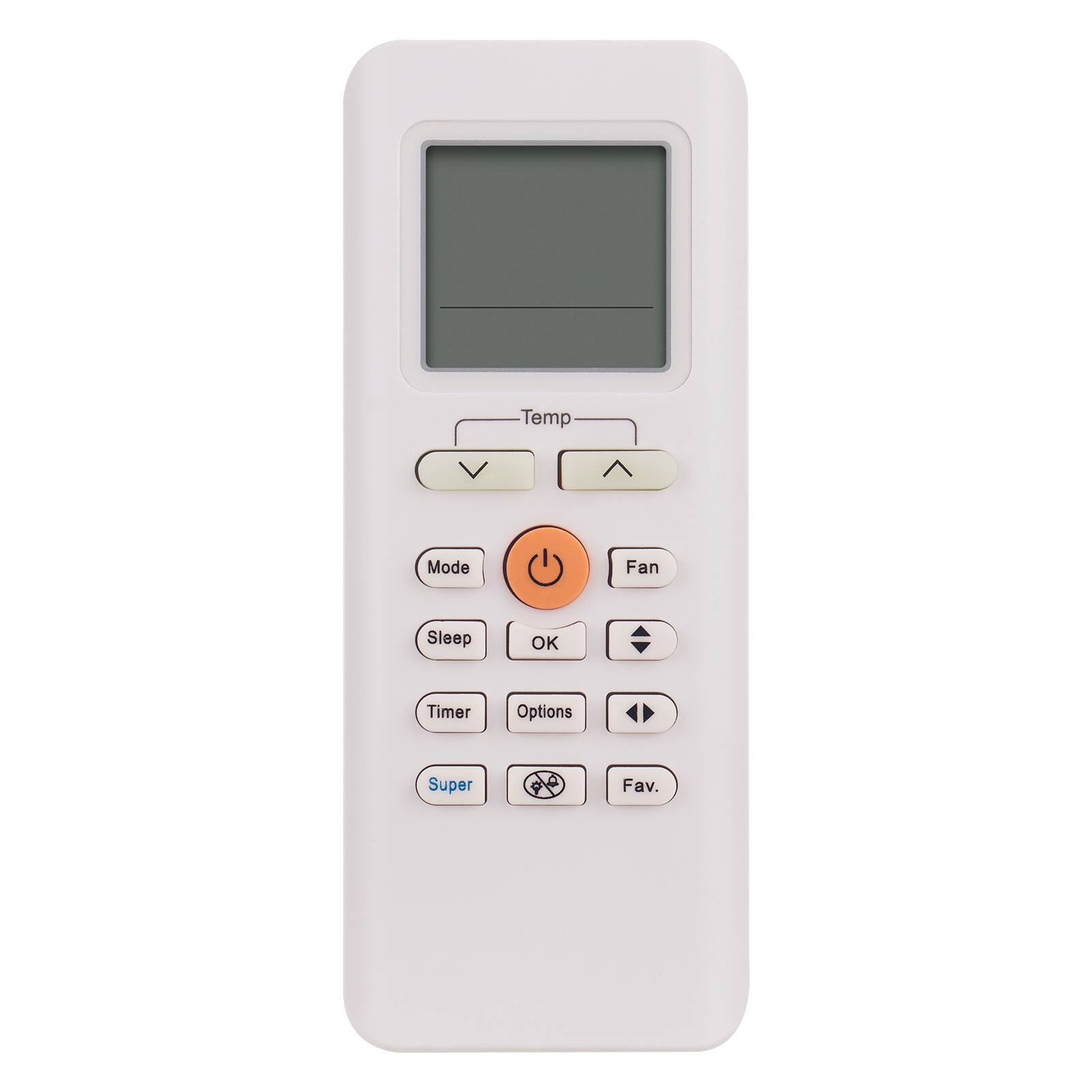 Temp  
Mode  
Fan  
Sleep  
OK  
Timer  
Options  
Super  
Fav.