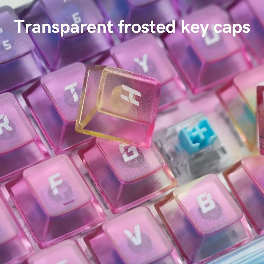 Keycaps Toppers Womier Keycaps Crystal Clear Jelly Keycaps 60 65 75 TKL 100 Percent ...