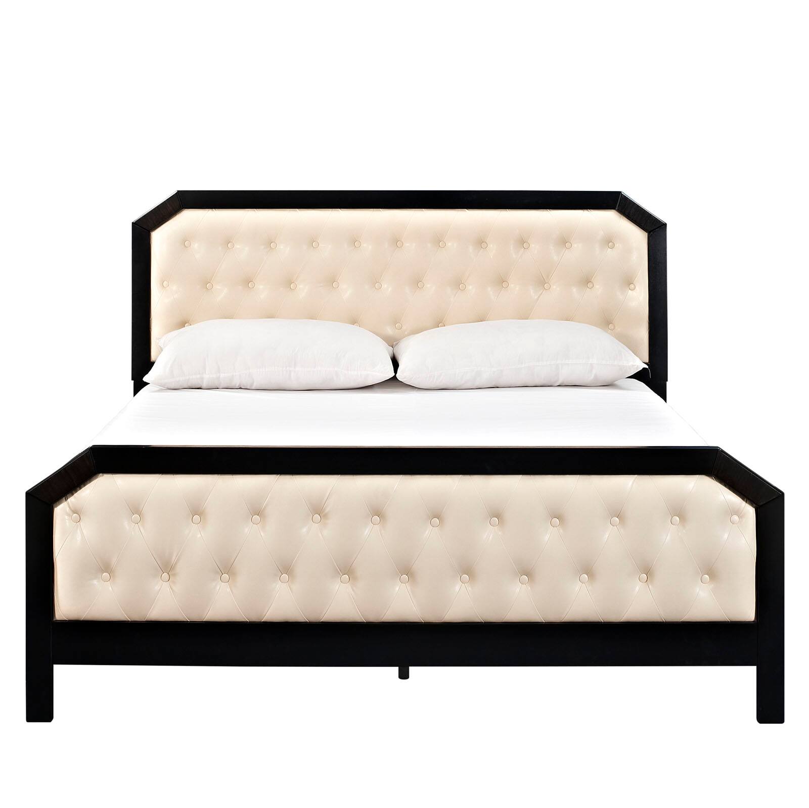 Left. Modway - Horizon Stainless Steel Twin Bed Frame - Brown.