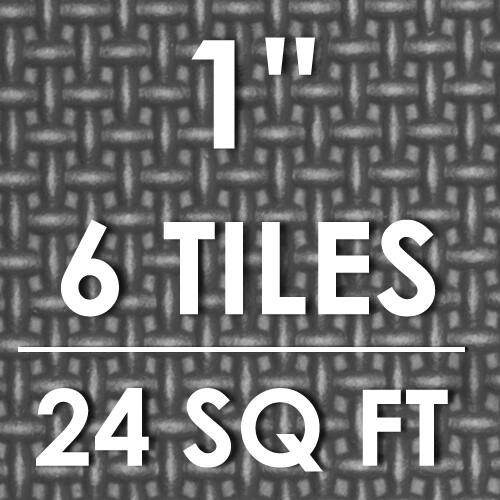 Alt View 1. ProsourceFit - ProsourceFit Weaved Pattern Exercise Puzzle Mat 1-in, 24 Sq Ft - 6 Tiles - Grey.