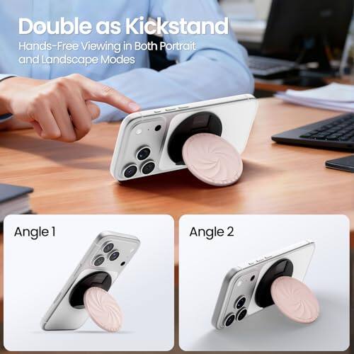 Double as Kickstand  
Hands-Free Viewing in Both Portrait and Landscape Modes  
Angle 1  
Angle 2