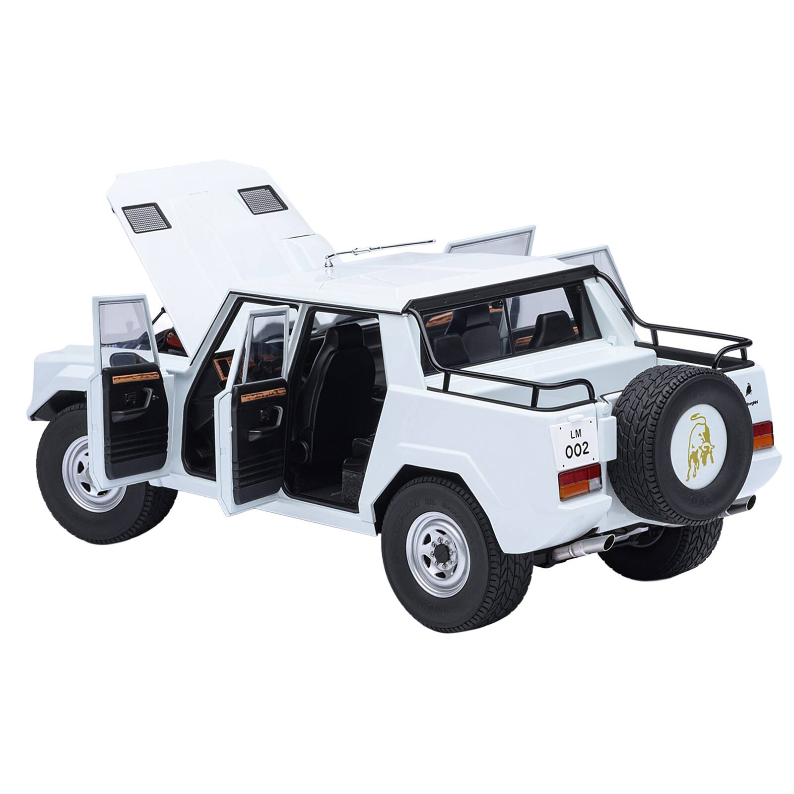 Alt View 1. Autoart - Lamborghini LM002 Bianco Polo Park White 1/18 Model Car Autoart.