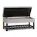 Left Zoom. Simpli Home - Cosmopolitan Storage Ottoman Bench with Open Bottom - Cloud Grey.