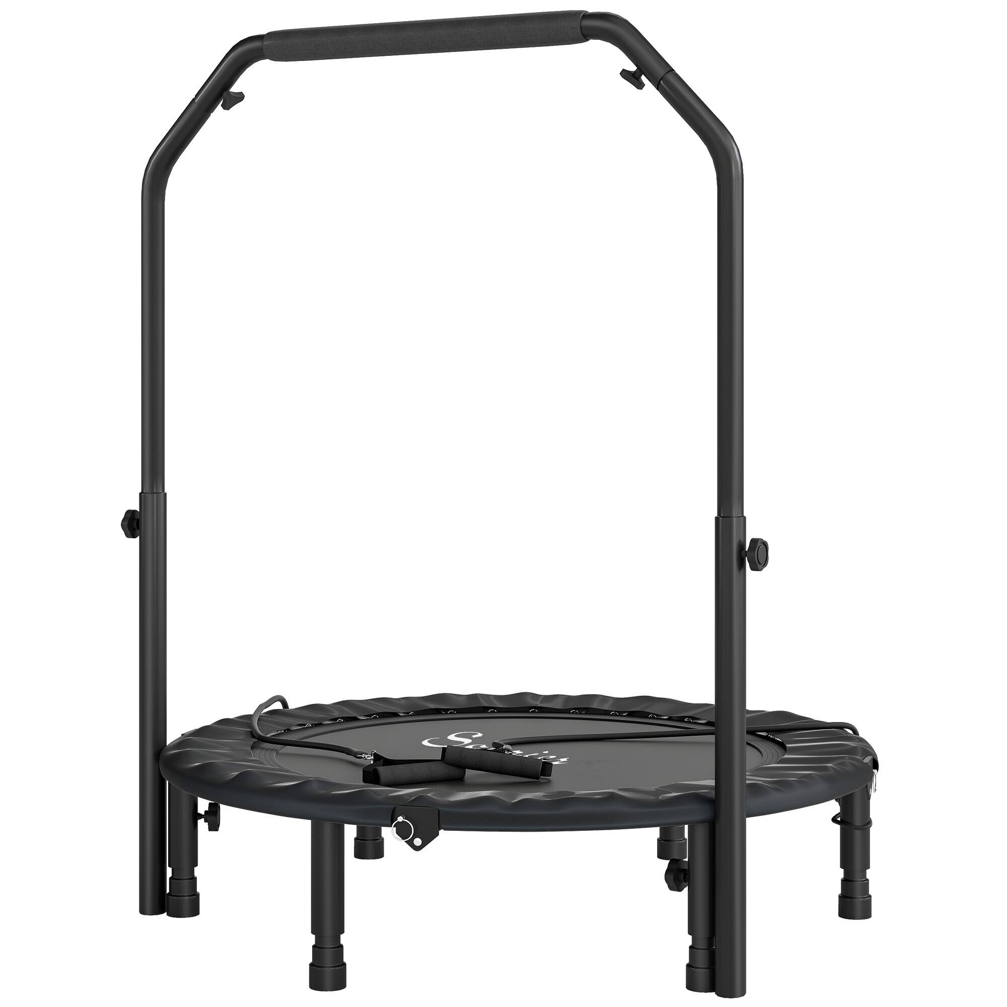 Front. Soozier - Foldable Mini Trampoline - Black.