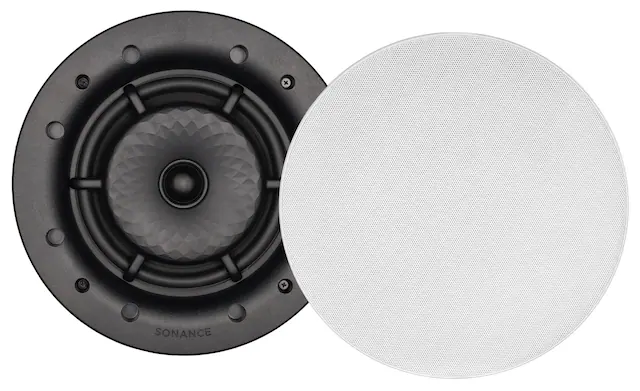 Front. Sonance - VXXT8R SINGLE SPEAKER - Visual Experience Extreme 8" 2-Way Indoor/Outdoor In Ceiling Speaker (Each) - Paintable White.