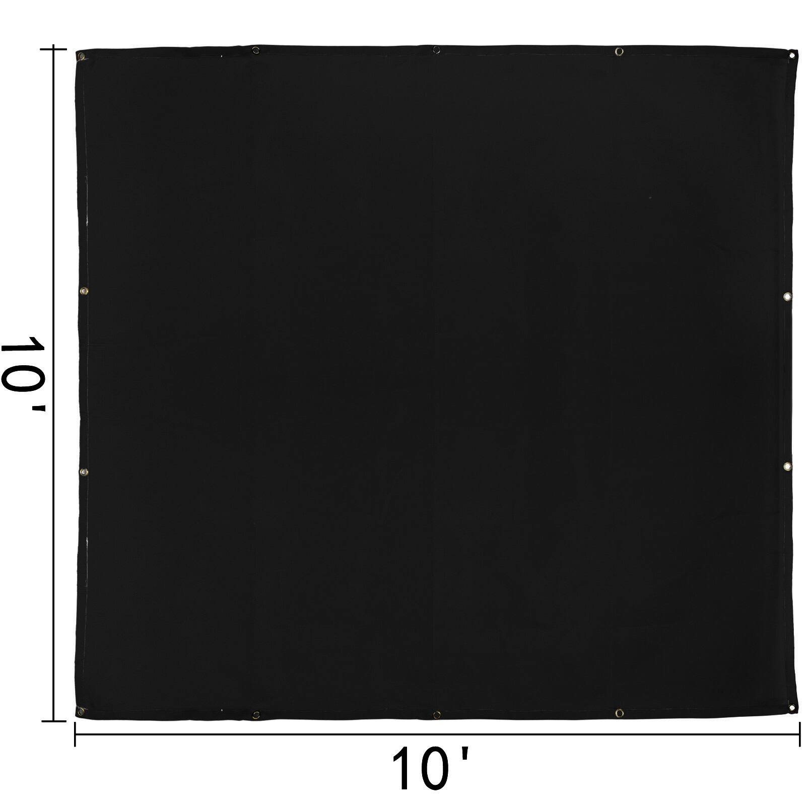 Alt View 4. VEVOR - Welding Blanket, 10 x 10 Foot Fiberglass Blanket, Up To 550 °C Heat-Resistant Fire Retardant Blanket - Black.