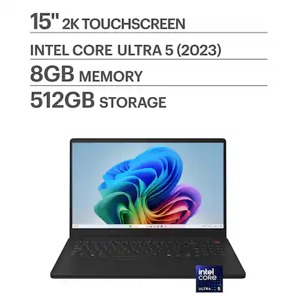 15" 2K TOUCHSCREEN
INTEL CORE ULTRA 5 (2023)
8GB MEMORY
512GB STORAGE