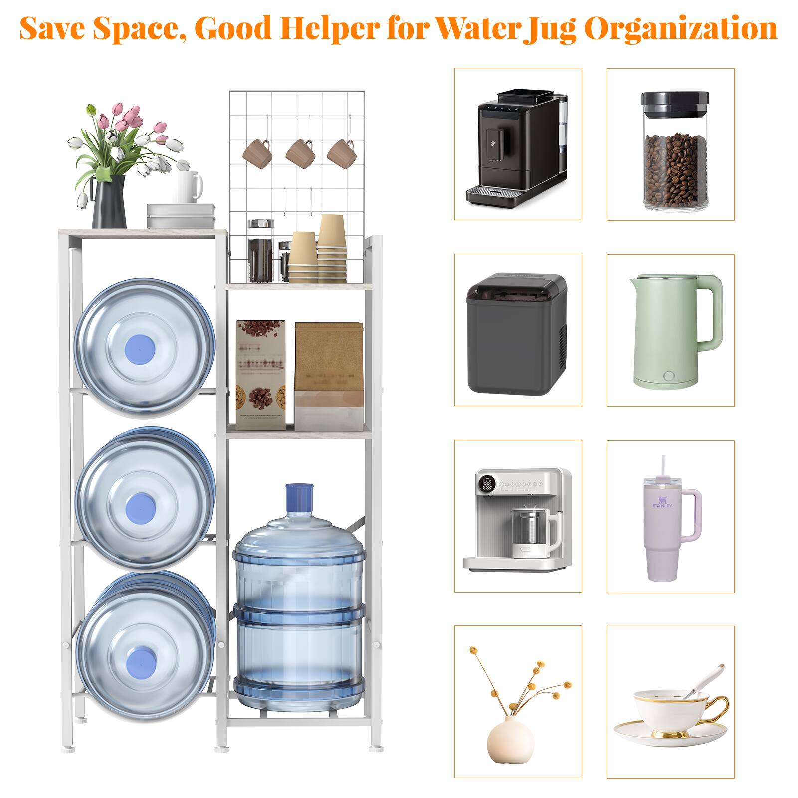 Save Space, Good Helper for Water Jug Organization