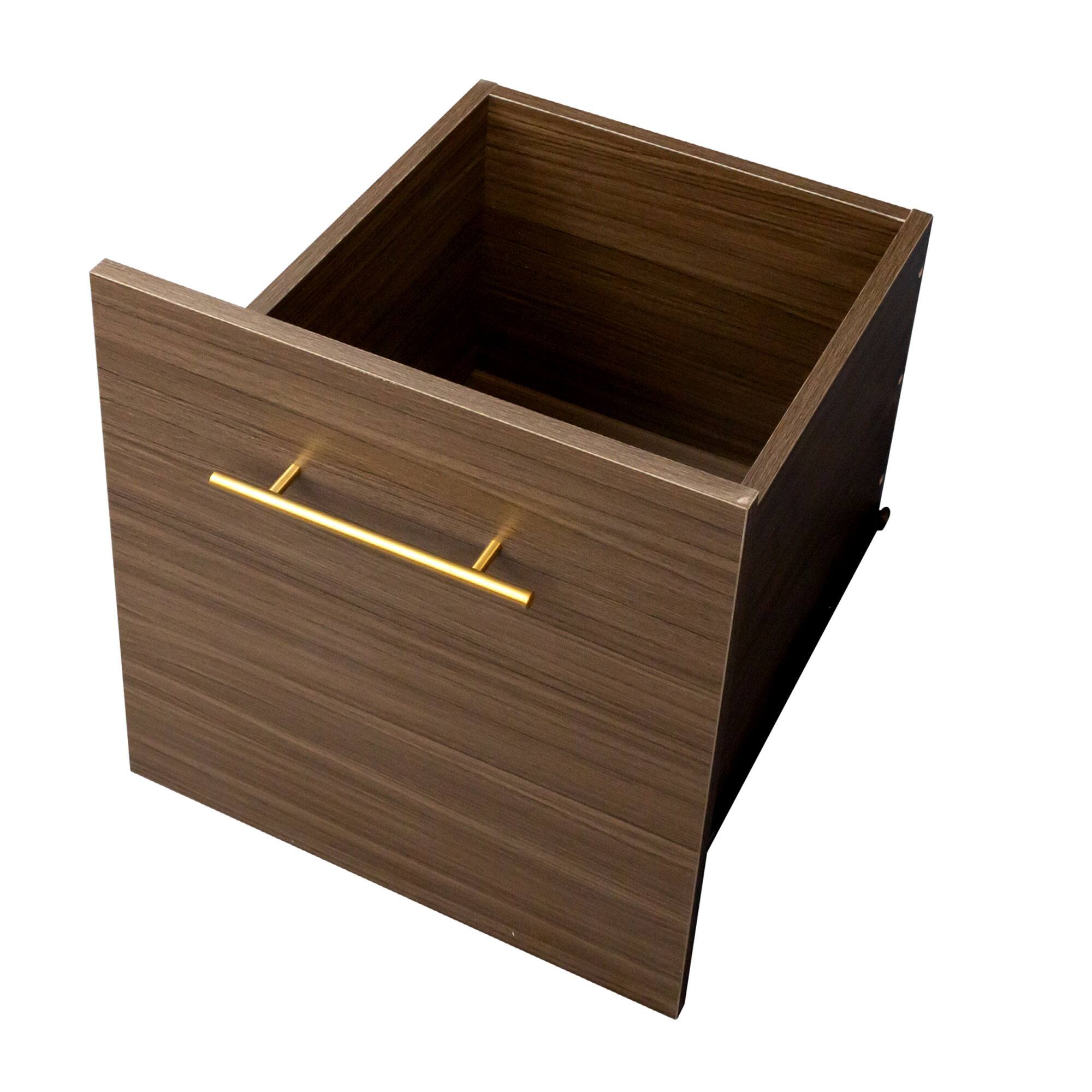 Alt View 8. JOMEED - JOMEED Adjustable 3 Position Sit to Stand L Shaped Office Desk with File Cabinet - Brown.