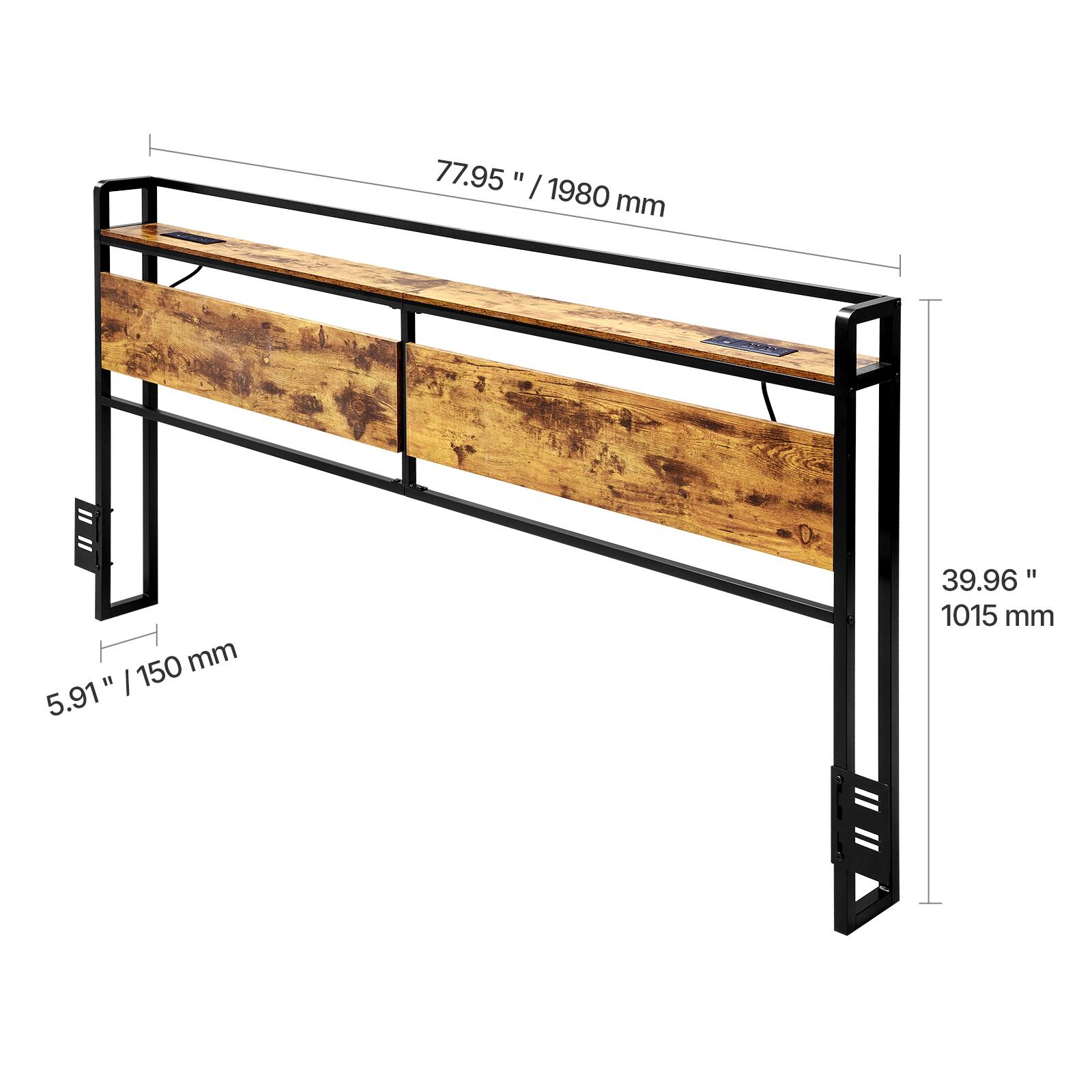 77.95" / 1980 mm  
5.91" / 150 mm  
39.96" / 1015 mm