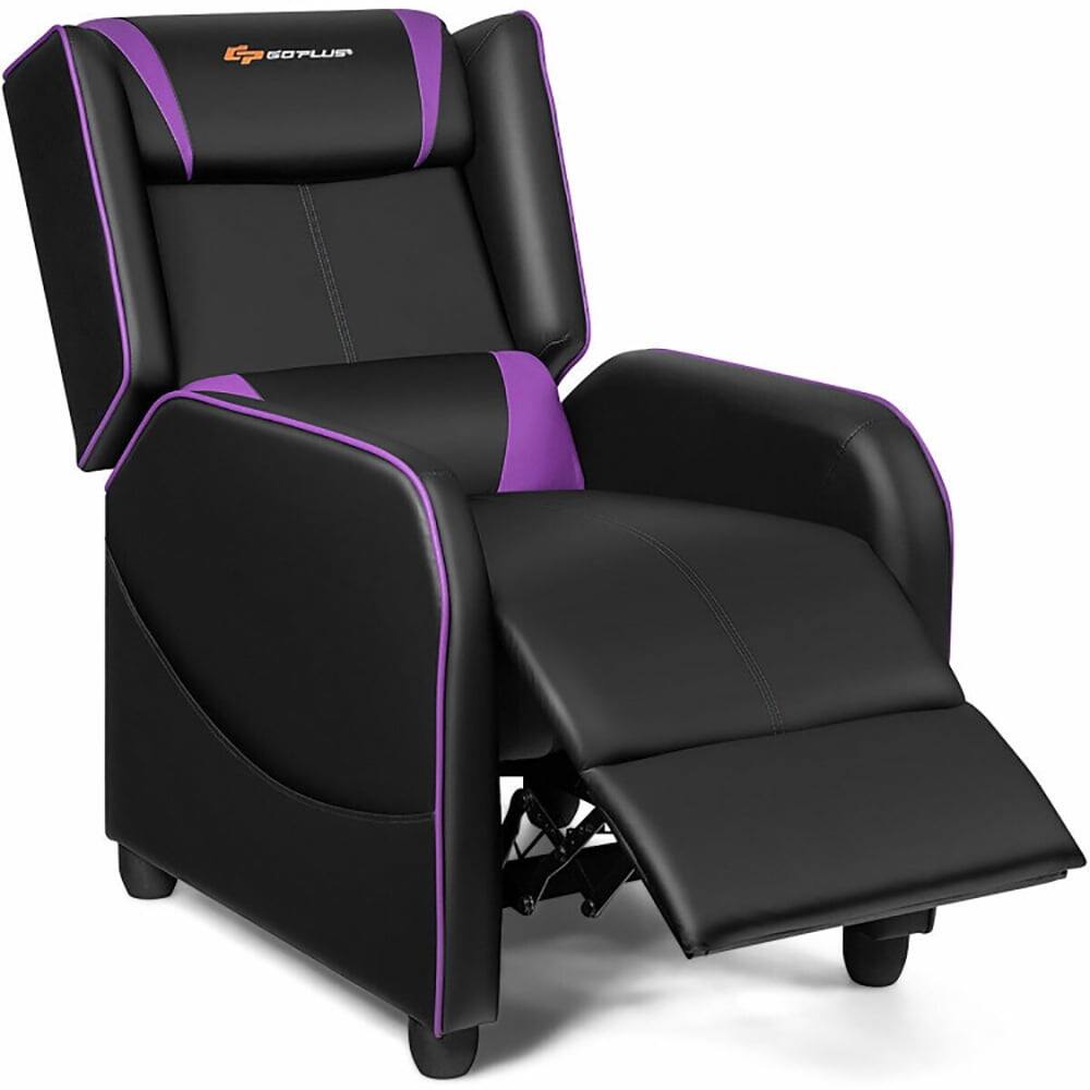 Alt View 1. Kadyn - Recliner Chair, Reclining Chair,Lounge Chair,Home Massage Gaming Recliner Chair-Purple - Purple.