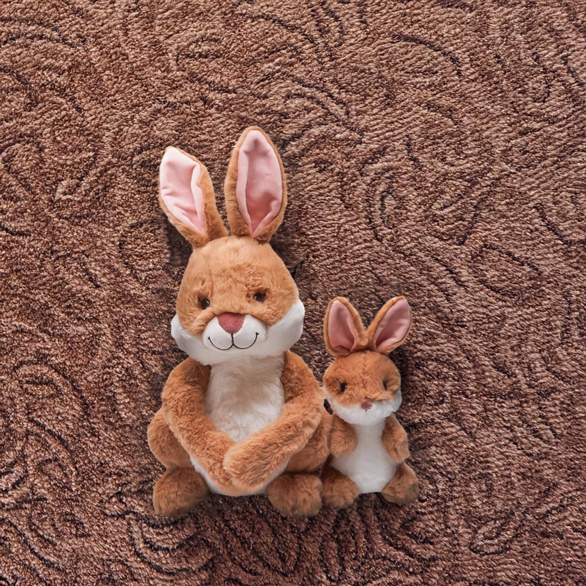 Alt View 2. TriAction Toys - Snooze Monsters Interactive Bedtime Plush Set | Bunny With Baby - Brown.