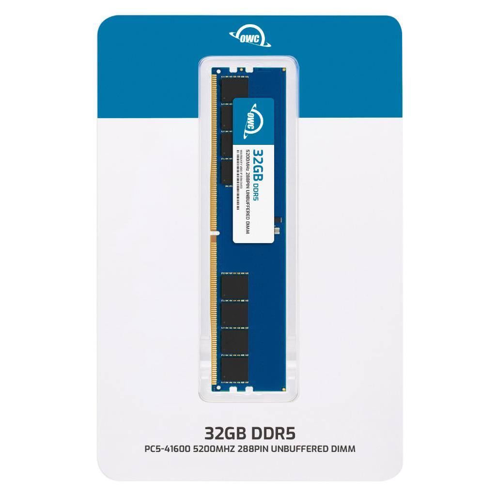 OWC  
32GB DDR5  
PC5-41600 5200MHz 288PIN UNBUFFERED DIMM
