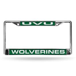 Rico Industries - Utah Valley University UVU Wolverines Chrome Metal Laser Cut License Plate Frame - Multi