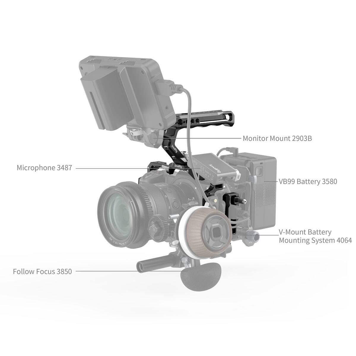 Monitor Mount 2903B  
Microphone 3487  
VB99 Battery 3580  
V-Mount Battery Mounting System 4064  
Follow Focus 3850