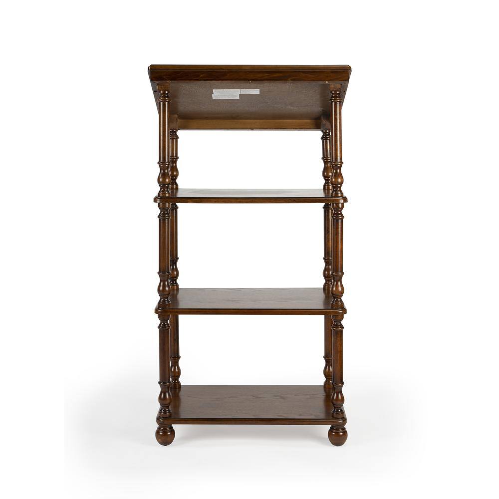 Left. Butler Specialty - Alden 4-Tier Library Stand - Medium Brown.